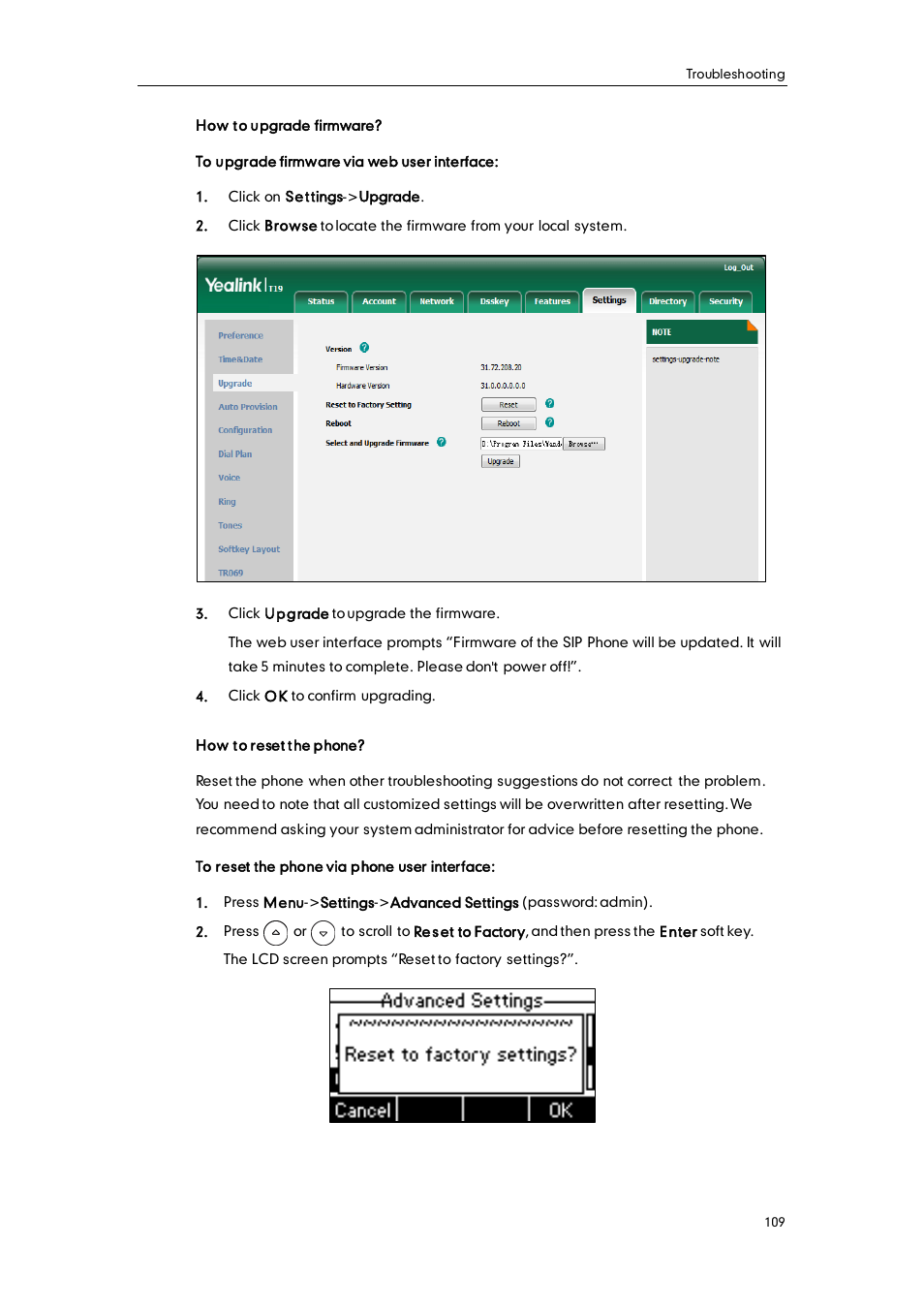 Yealink SIP-T19 User Manual | Page 119 / 126
