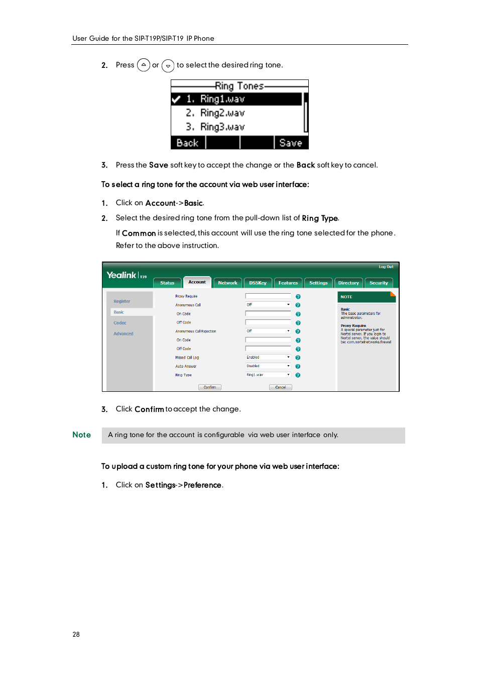 Yealink SIP-T19 User Manual | Page 38 / 126