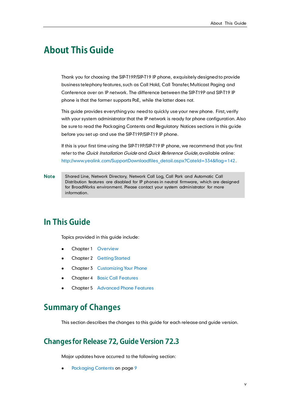Yealink SIP-T19 User Manual | Page 5 / 126