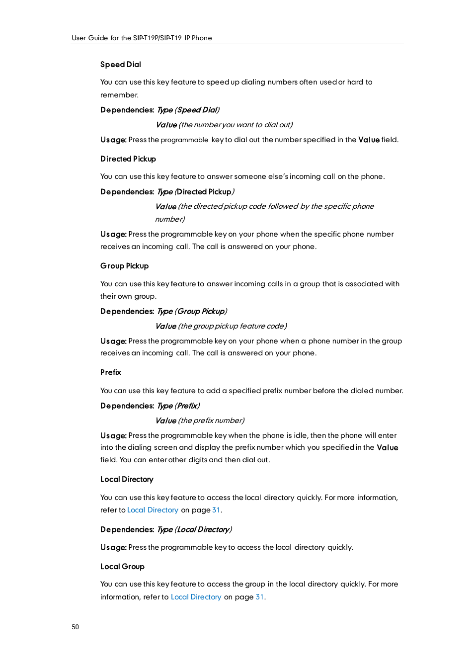 Yealink SIP-T19 User Manual | Page 60 / 126
