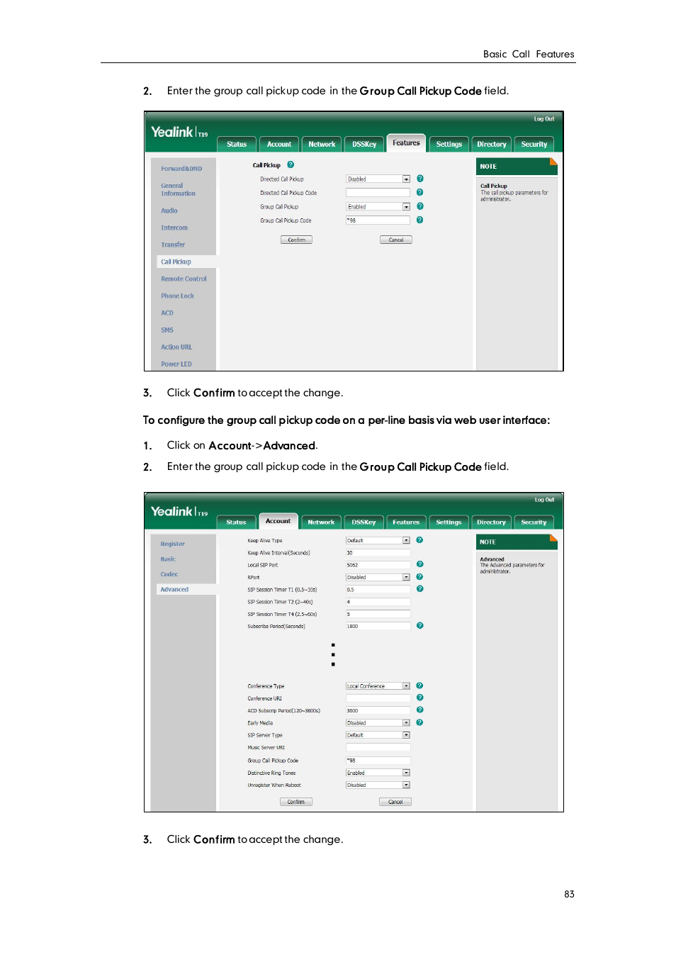 Yealink SIP-T19 User Manual | Page 93 / 126