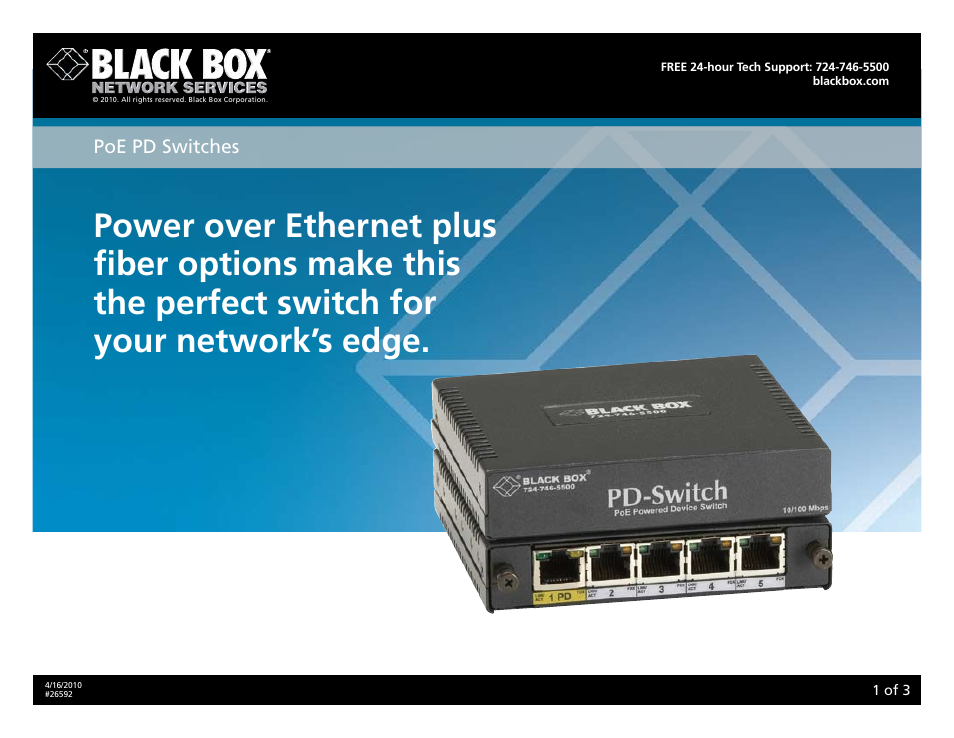 Black Box 26592 User Manual | 3 pages