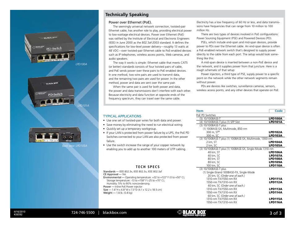 Black box, 3 of 3, Technically speaking | Black Box 26592 User Manual | Page 3 / 3