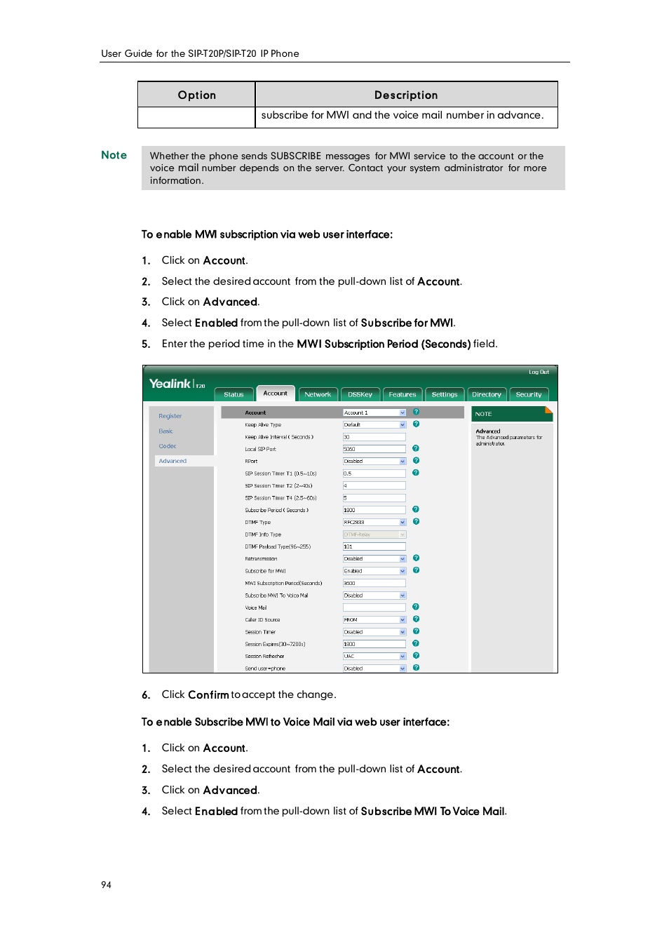 Yealink SIP-T20 User Manual | Page 106 / 126