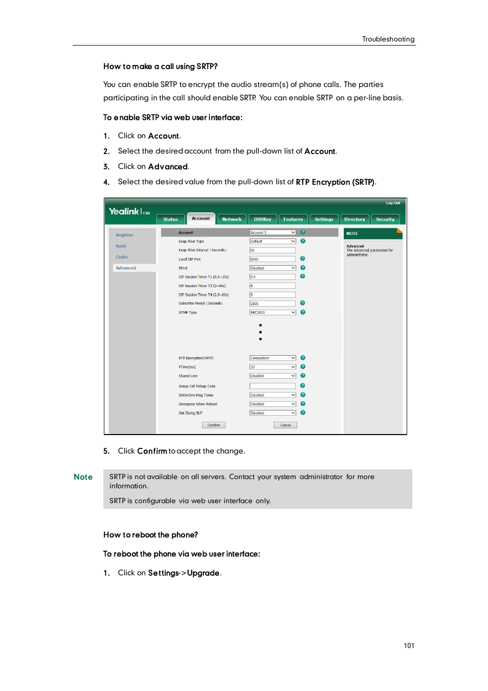 Yealink SIP-T20 User Manual | Page 113 / 126