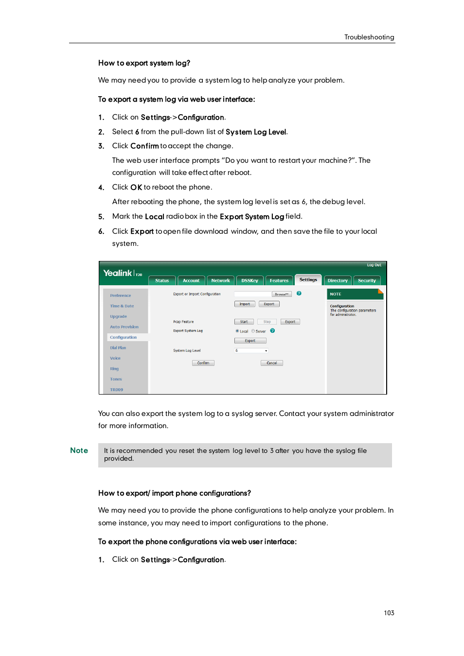 Yealink SIP-T20 User Manual | Page 115 / 126