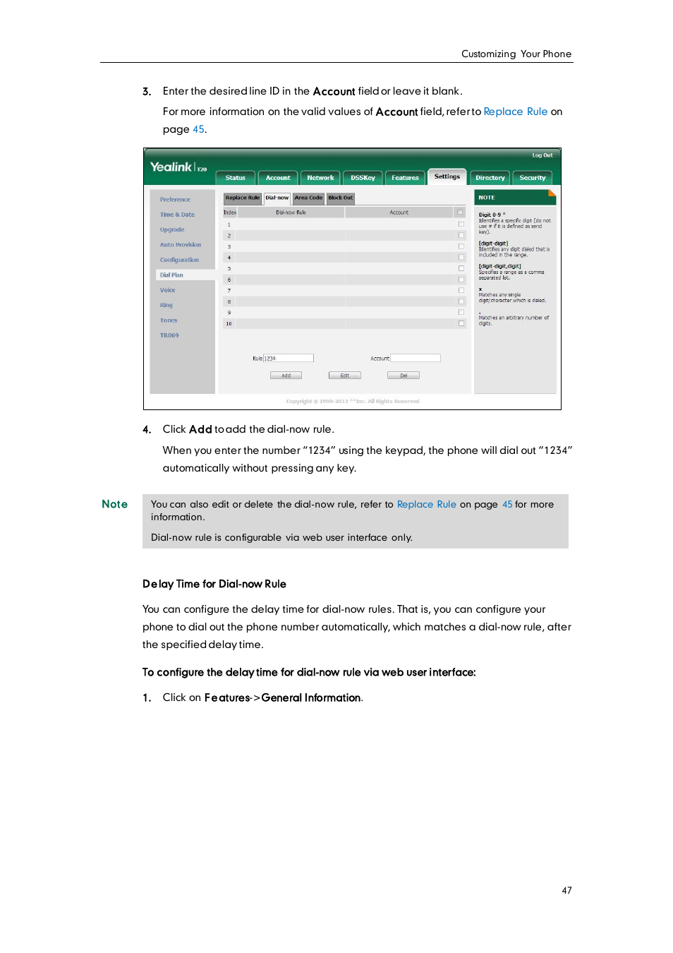 Yealink SIP-T20 User Manual | Page 59 / 126
