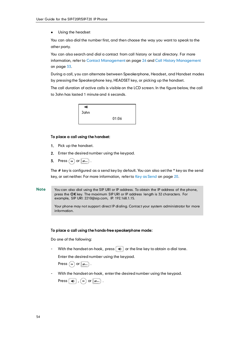 Yealink SIP-T20 User Manual | Page 66 / 126