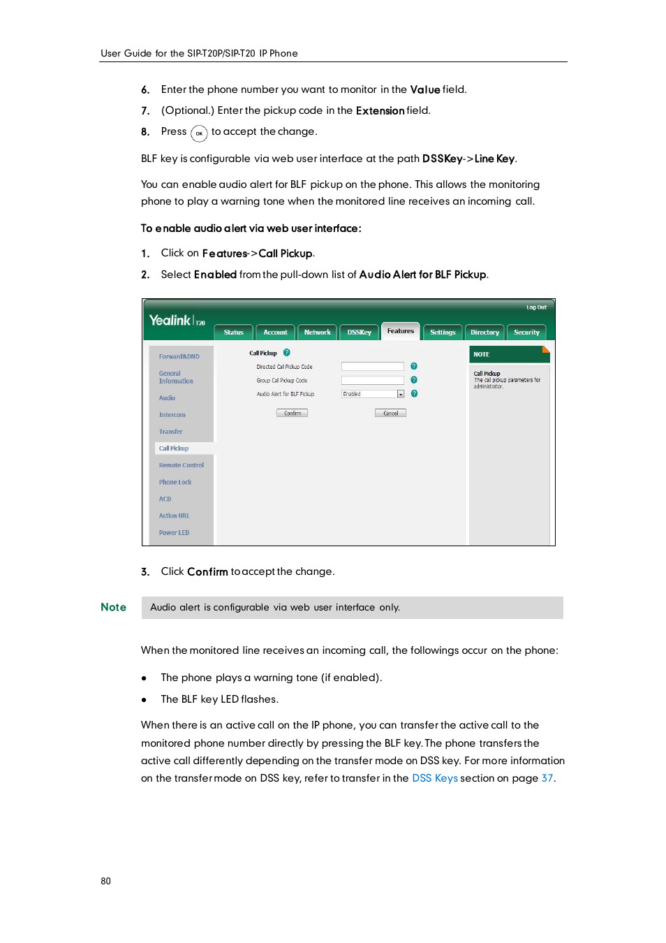 Yealink SIP-T20 User Manual | Page 92 / 126