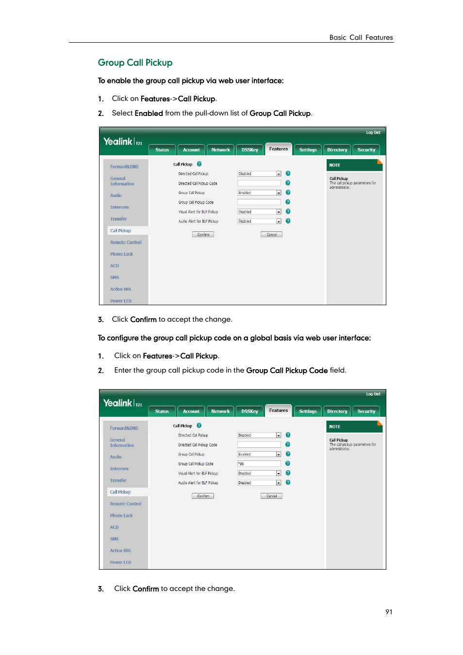 Yealink SIP-T21 User Manual | Page 101 / 142