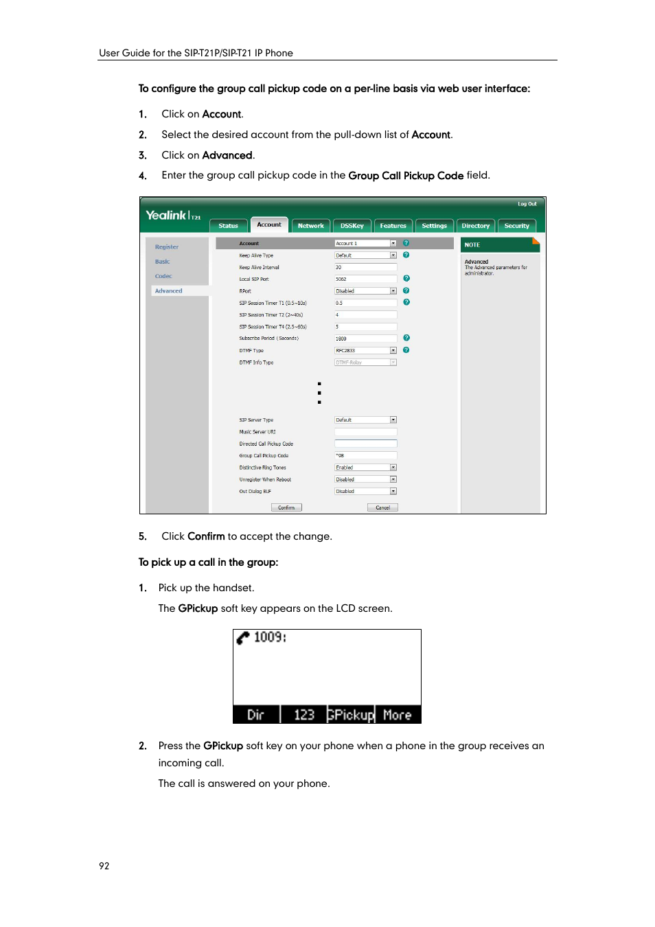 Yealink SIP-T21 User Manual | Page 102 / 142