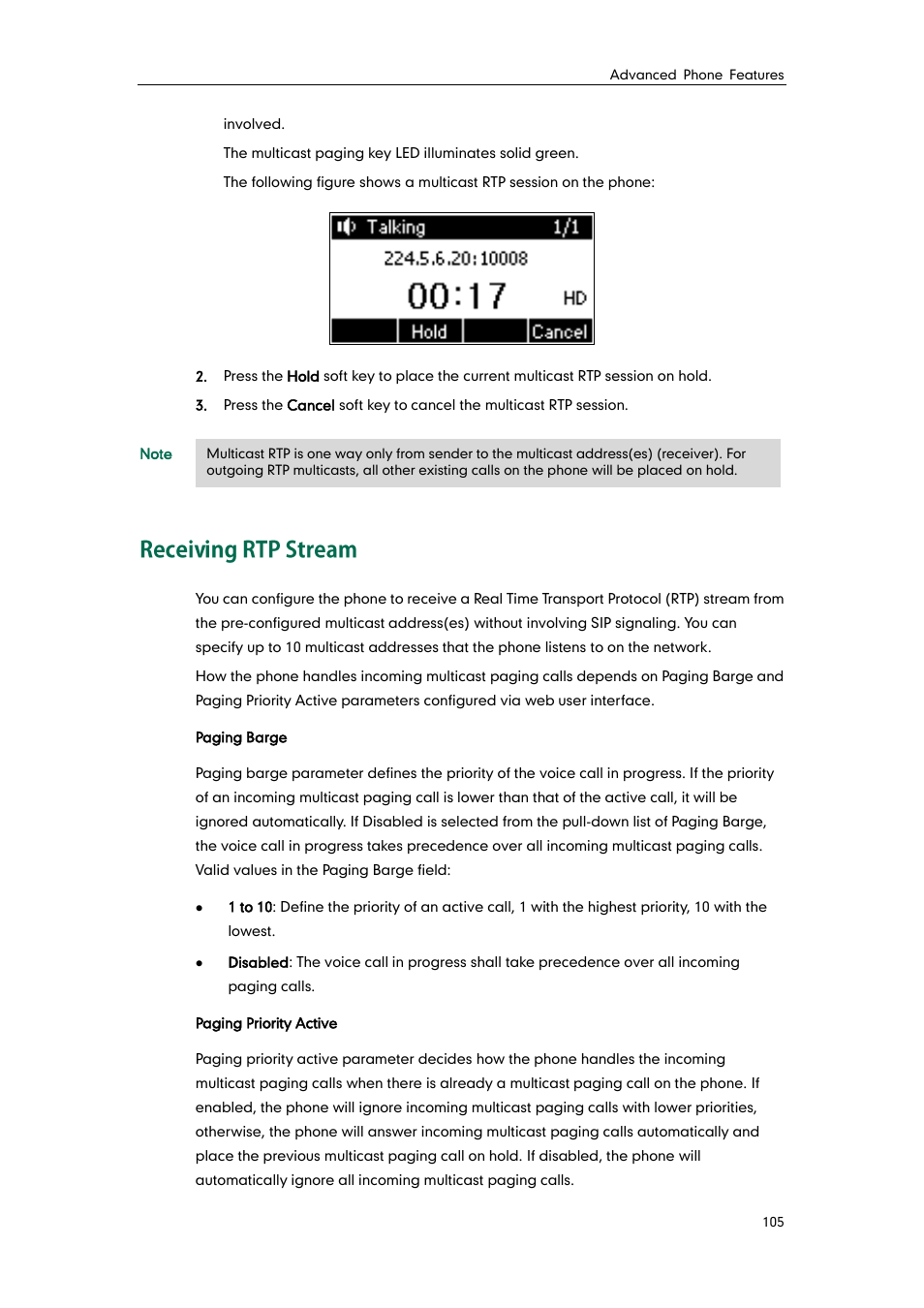 Receiving rtp stream | Yealink SIP-T21 User Manual | Page 115 / 142
