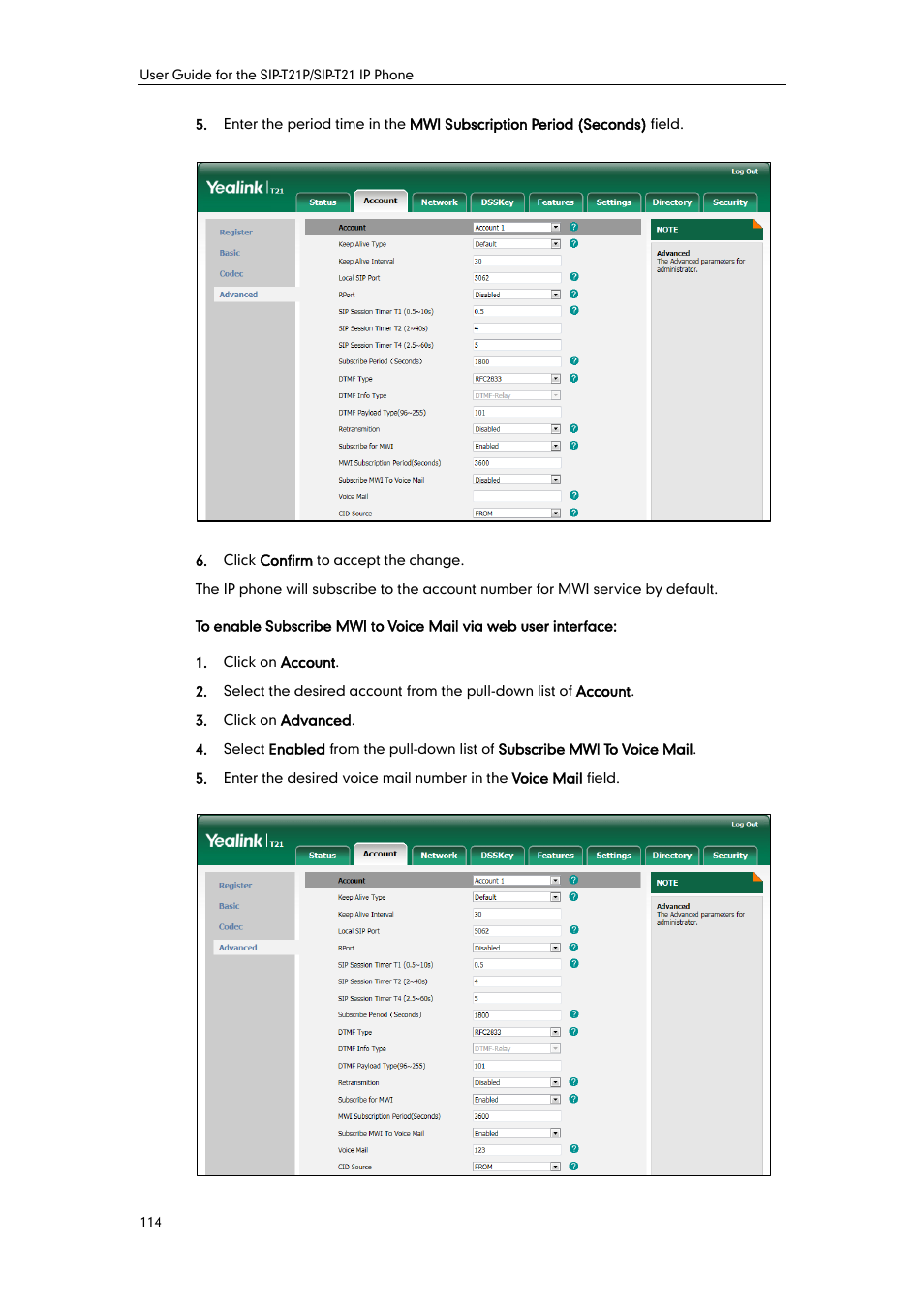 Yealink SIP-T21 User Manual | Page 124 / 142