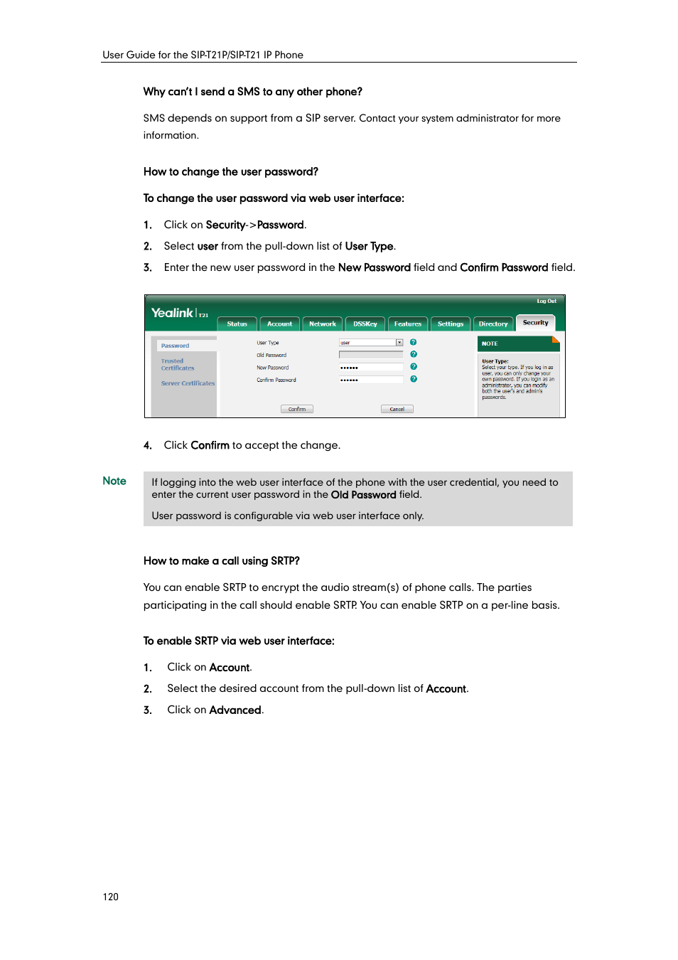 Yealink SIP-T21 User Manual | Page 130 / 142
