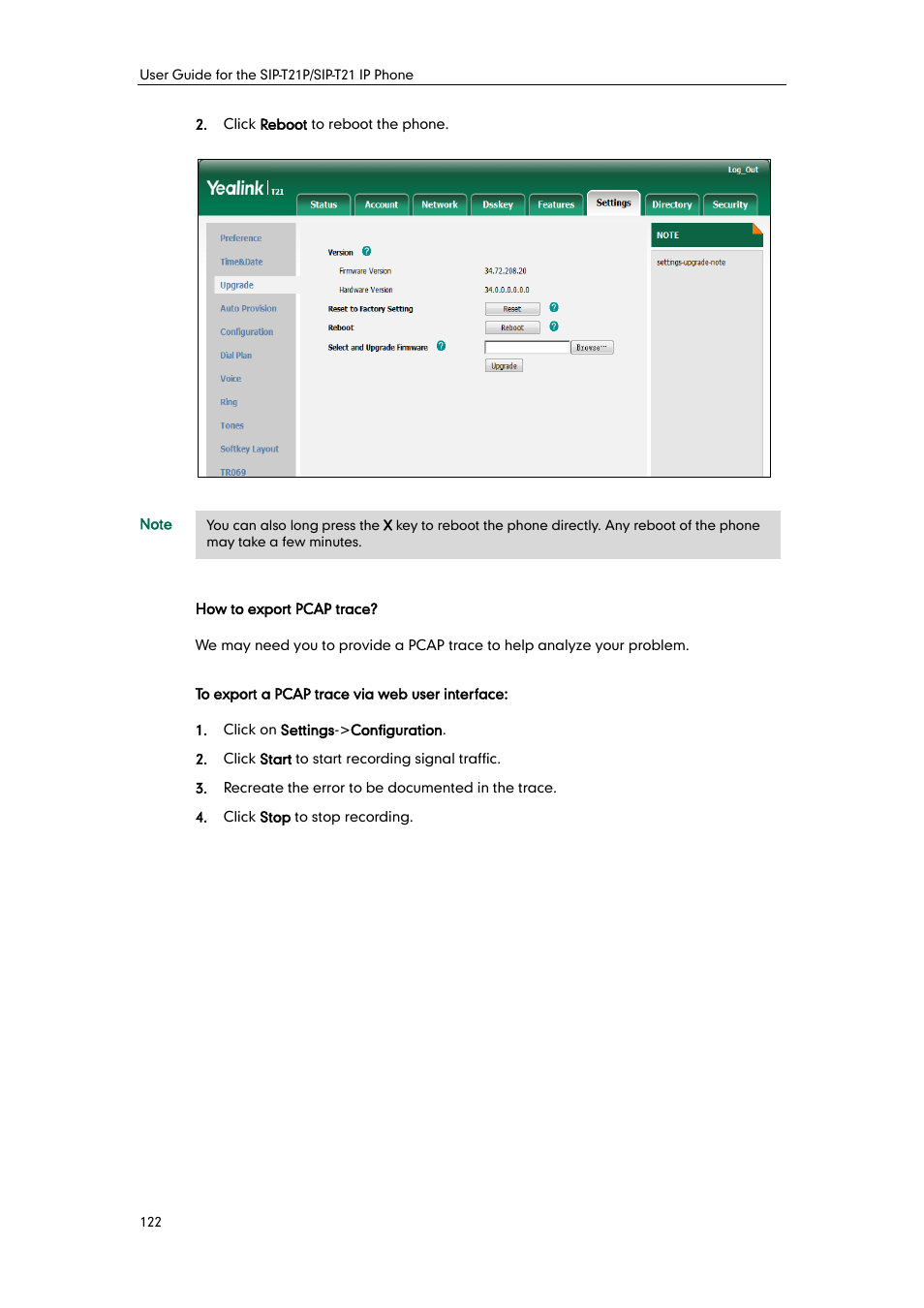 Yealink SIP-T21 User Manual | Page 132 / 142