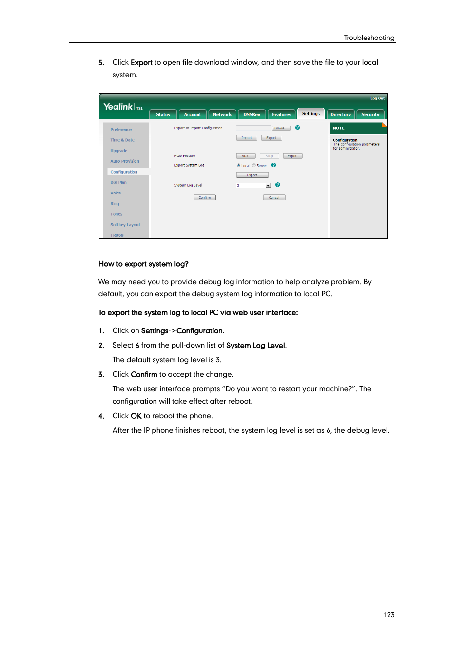 Yealink SIP-T21 User Manual | Page 133 / 142