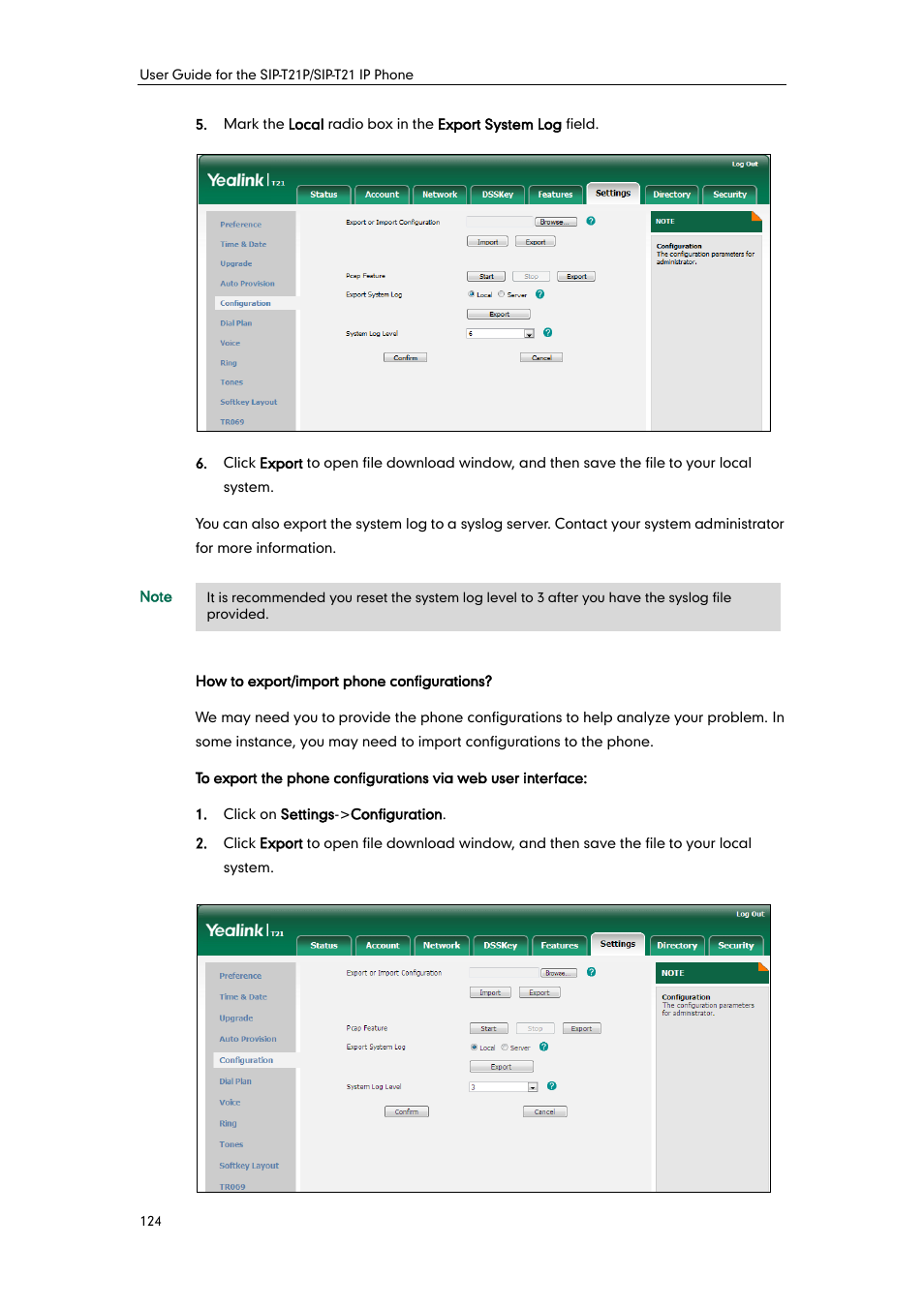 Yealink SIP-T21 User Manual | Page 134 / 142