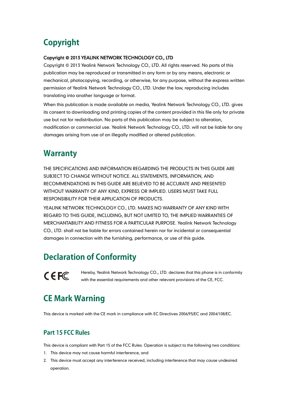 Yealink SIP-T21 User Manual | Page 2 / 142