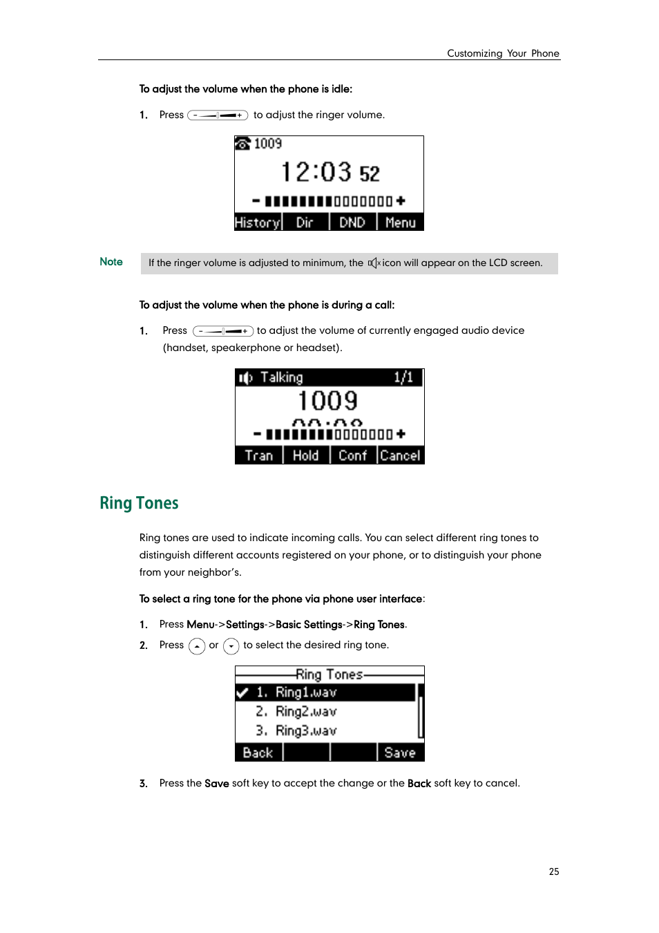 Ring tones | Yealink SIP-T21 User Manual | Page 35 / 142