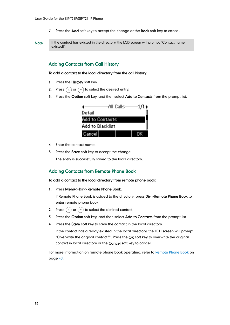 Yealink SIP-T21 User Manual | Page 42 / 142