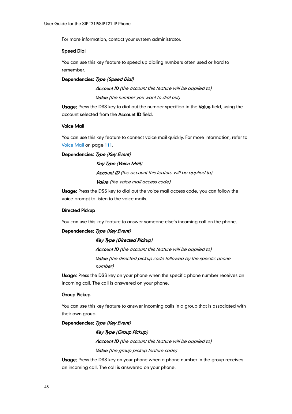 Yealink SIP-T21 User Manual | Page 58 / 142