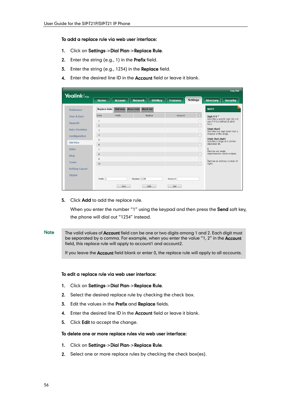 Yealink SIP-T21 User Manual | Page 66 / 142