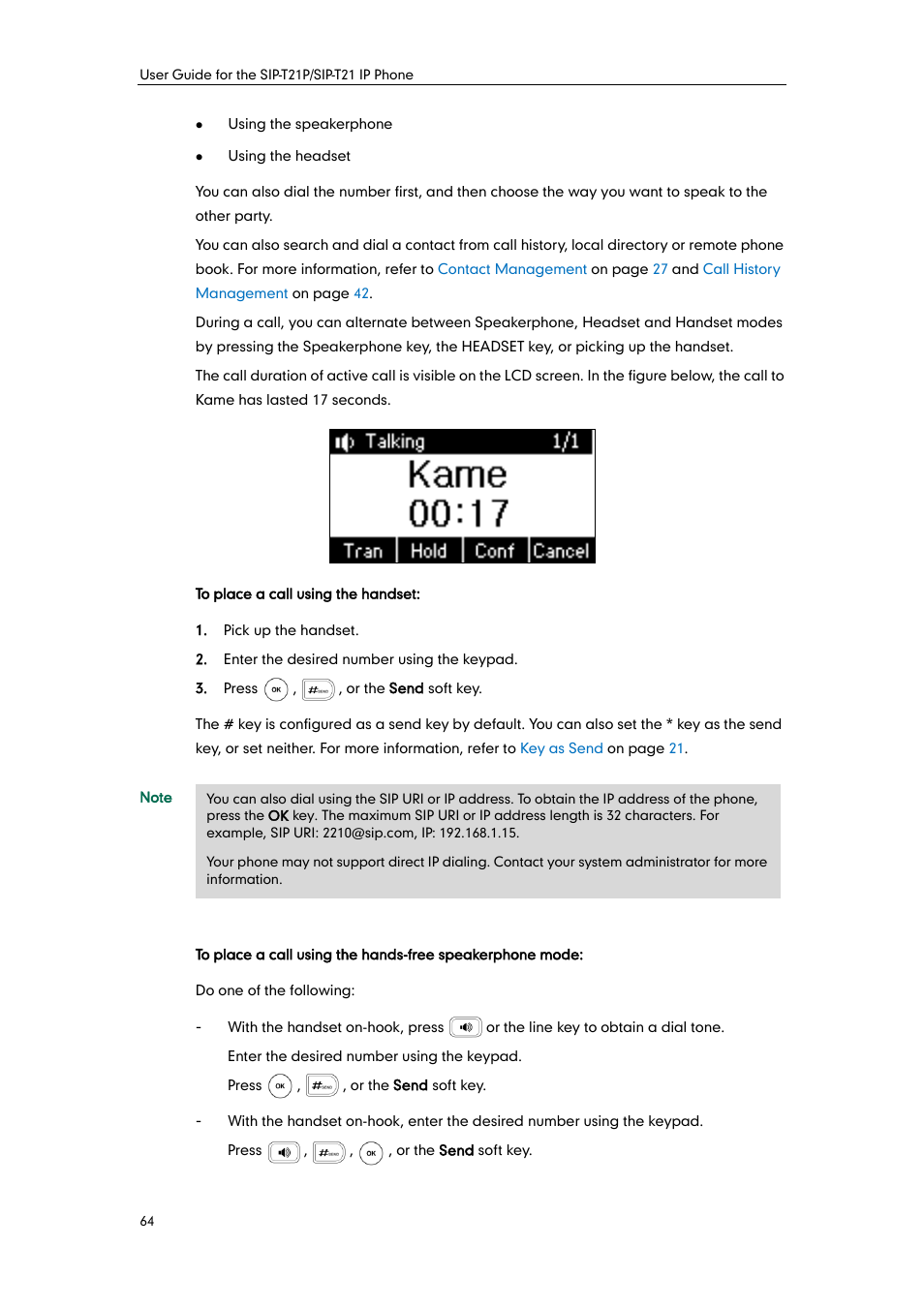 Yealink SIP-T21 User Manual | Page 74 / 142
