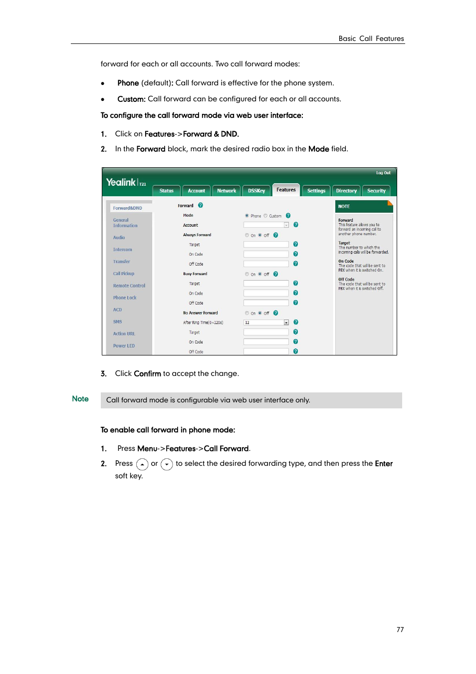 Yealink SIP-T21 User Manual | Page 87 / 142