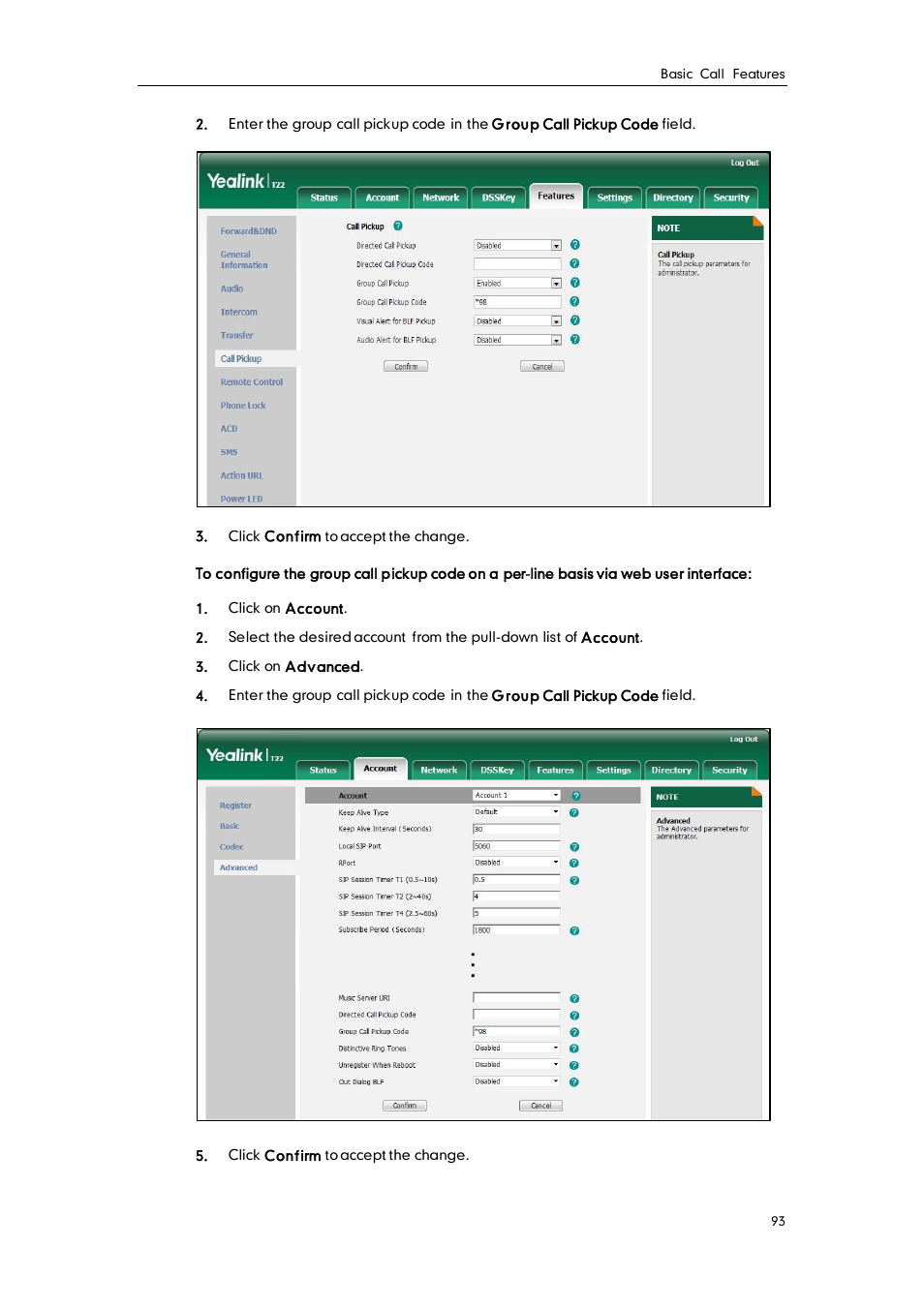 Yealink SIP-T22 User Manual | Page 105 / 146
