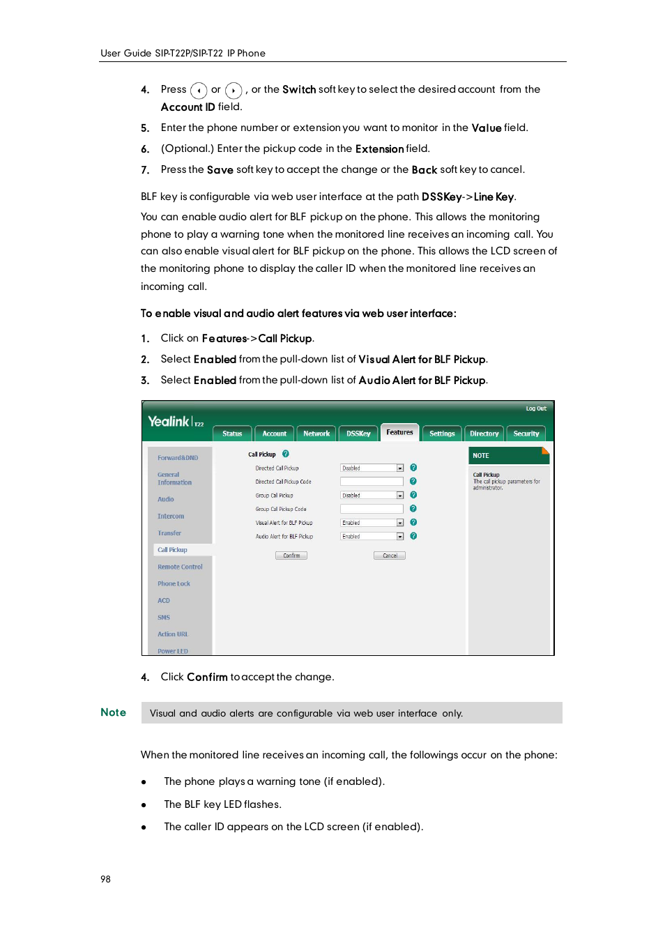 Yealink SIP-T22 User Manual | Page 110 / 146