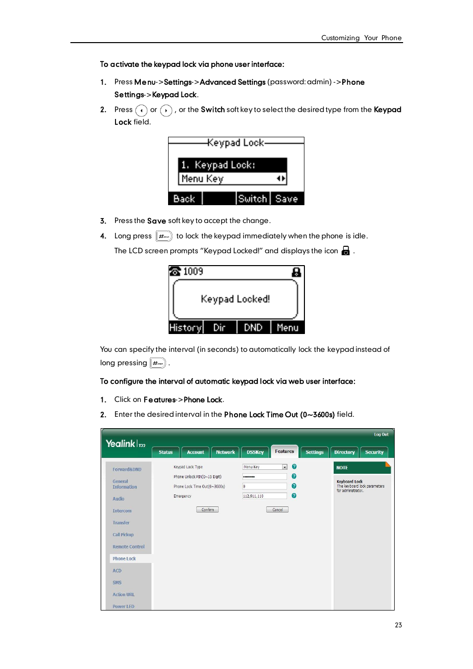 Yealink SIP-T22 User Manual | Page 35 / 146
