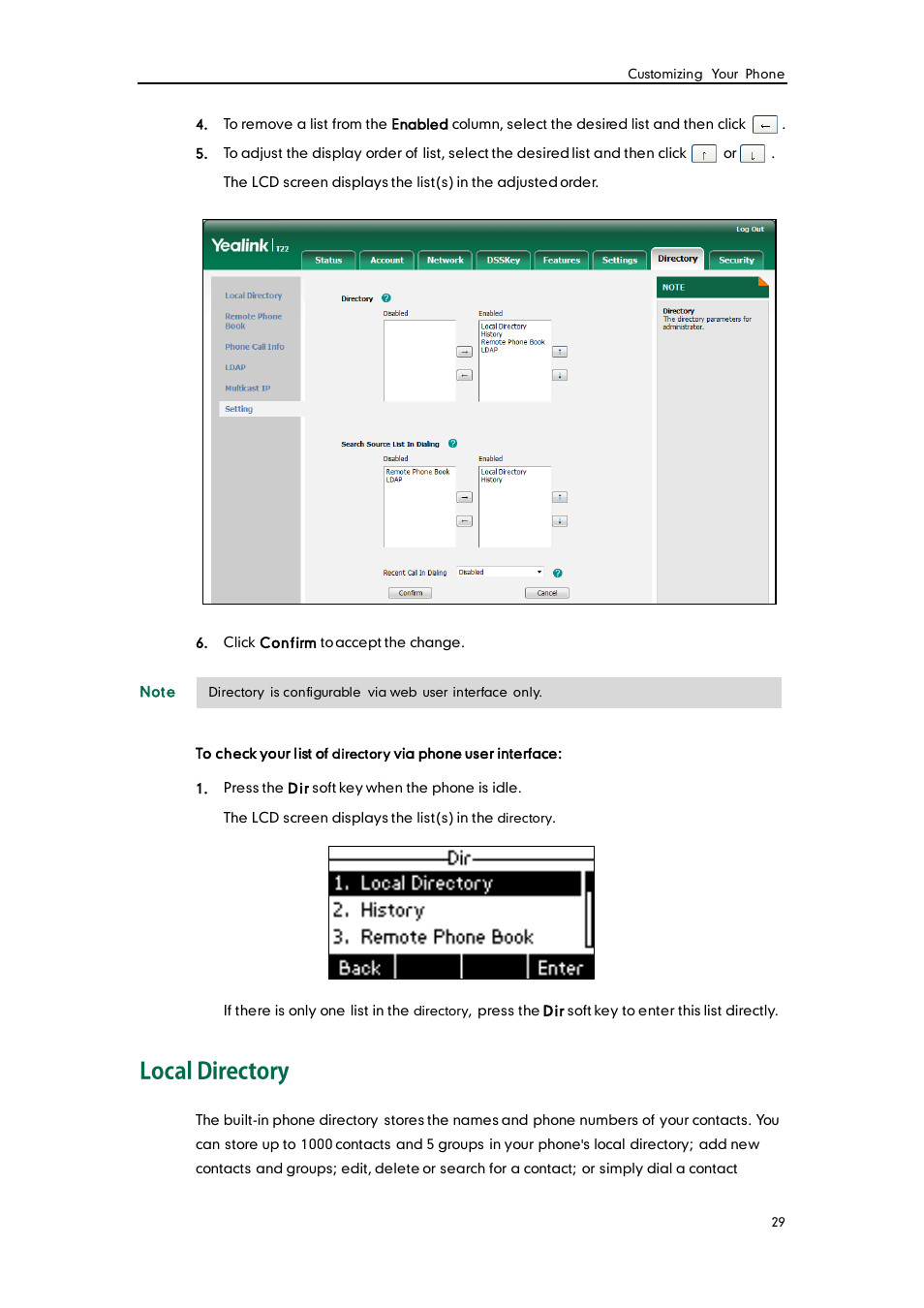 Local directory | Yealink SIP-T22 User Manual | Page 41 / 146