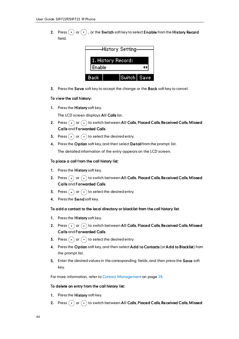 Yealink SIP-T22 User Manual | Page 56 / 146