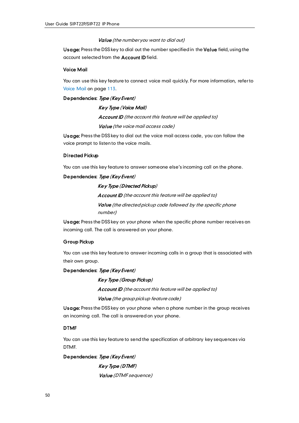 Yealink SIP-T22 User Manual | Page 62 / 146