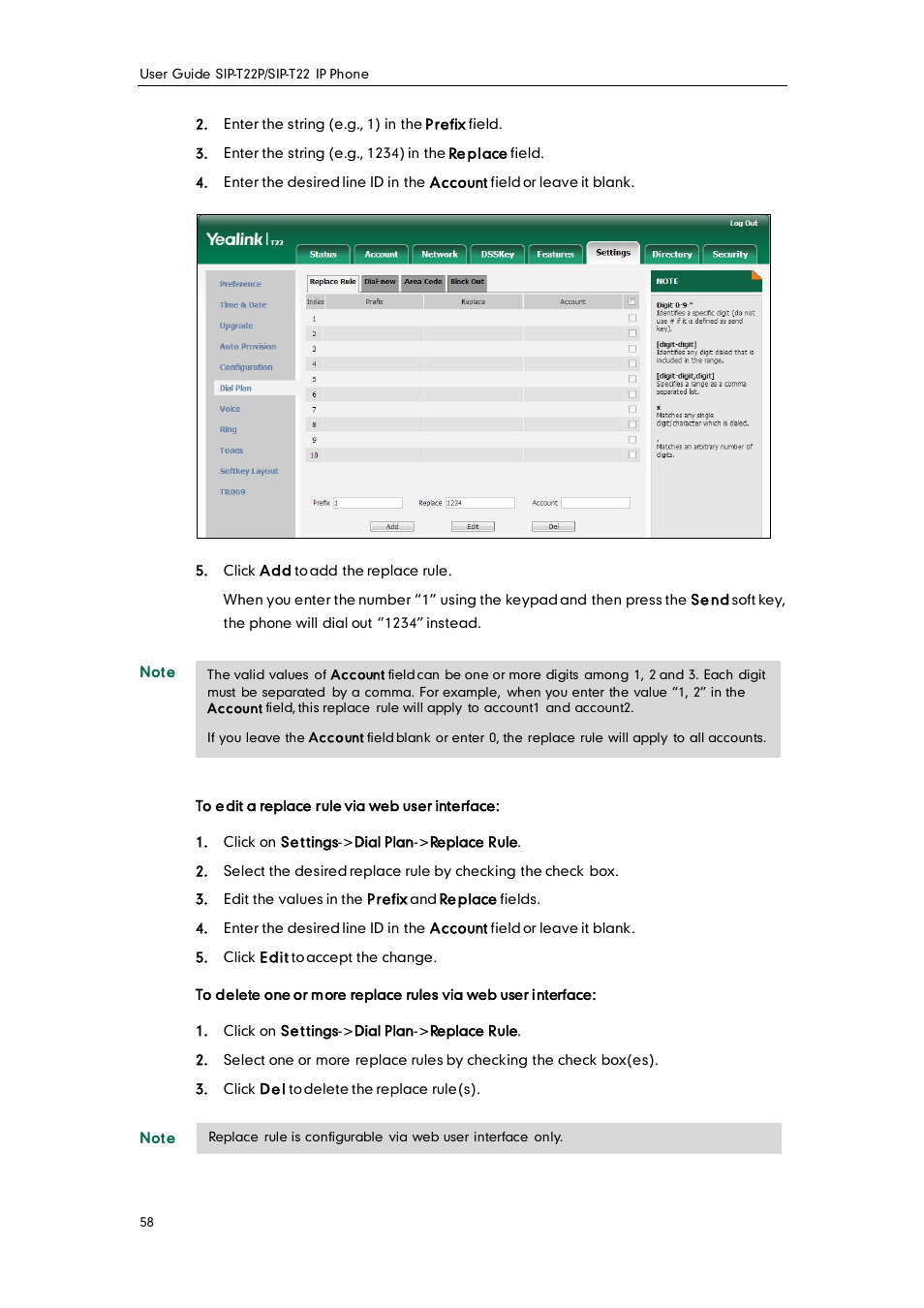 Yealink SIP-T22 User Manual | Page 70 / 146