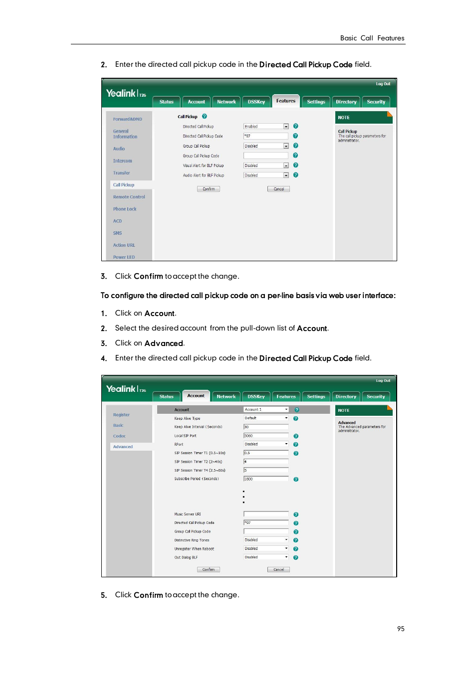 Yealink SIP-T26P User Manual | Page 107 / 150