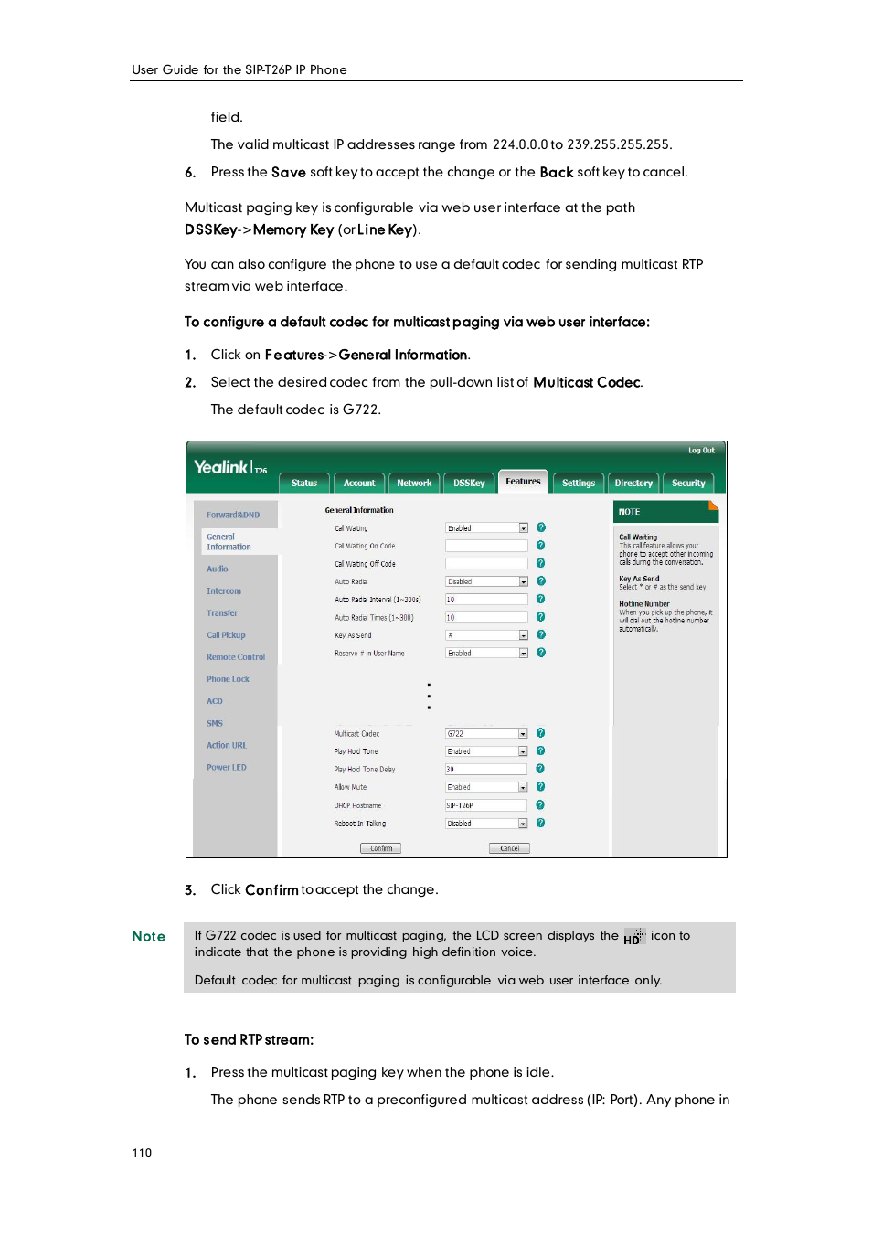 Yealink SIP-T26P User Manual | Page 122 / 150