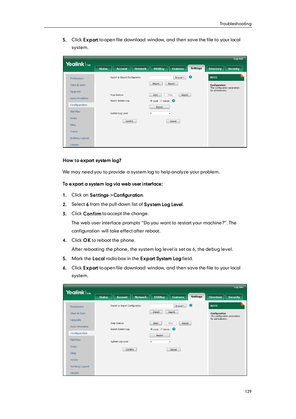 Yealink SIP-T26P User Manual | Page 141 / 150