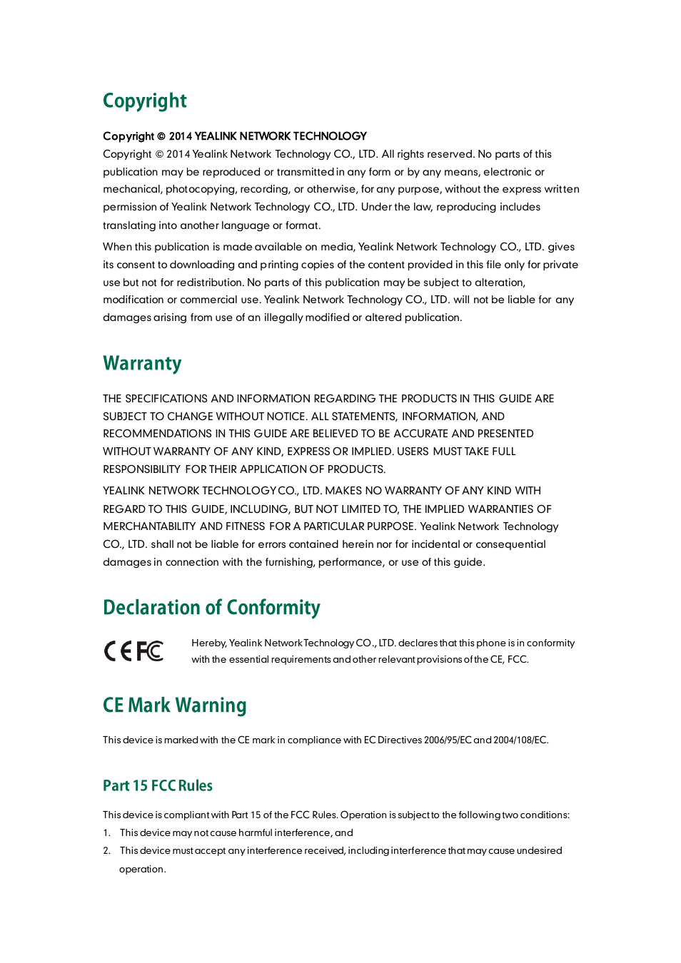 Yealink SIP-T26P User Manual | Page 2 / 150