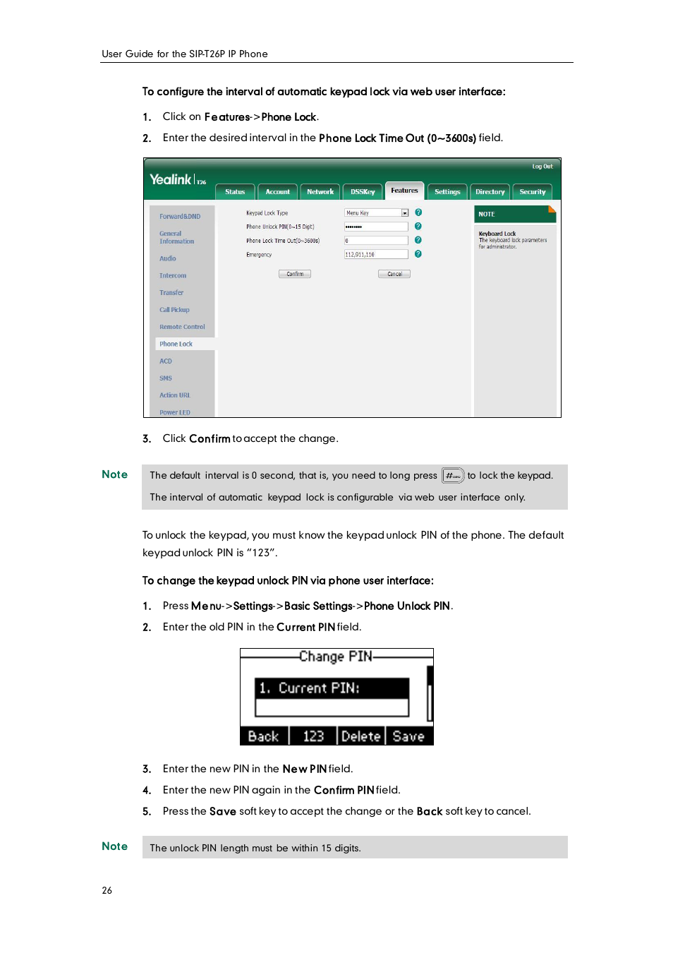 Yealink SIP-T26P User Manual | Page 38 / 150