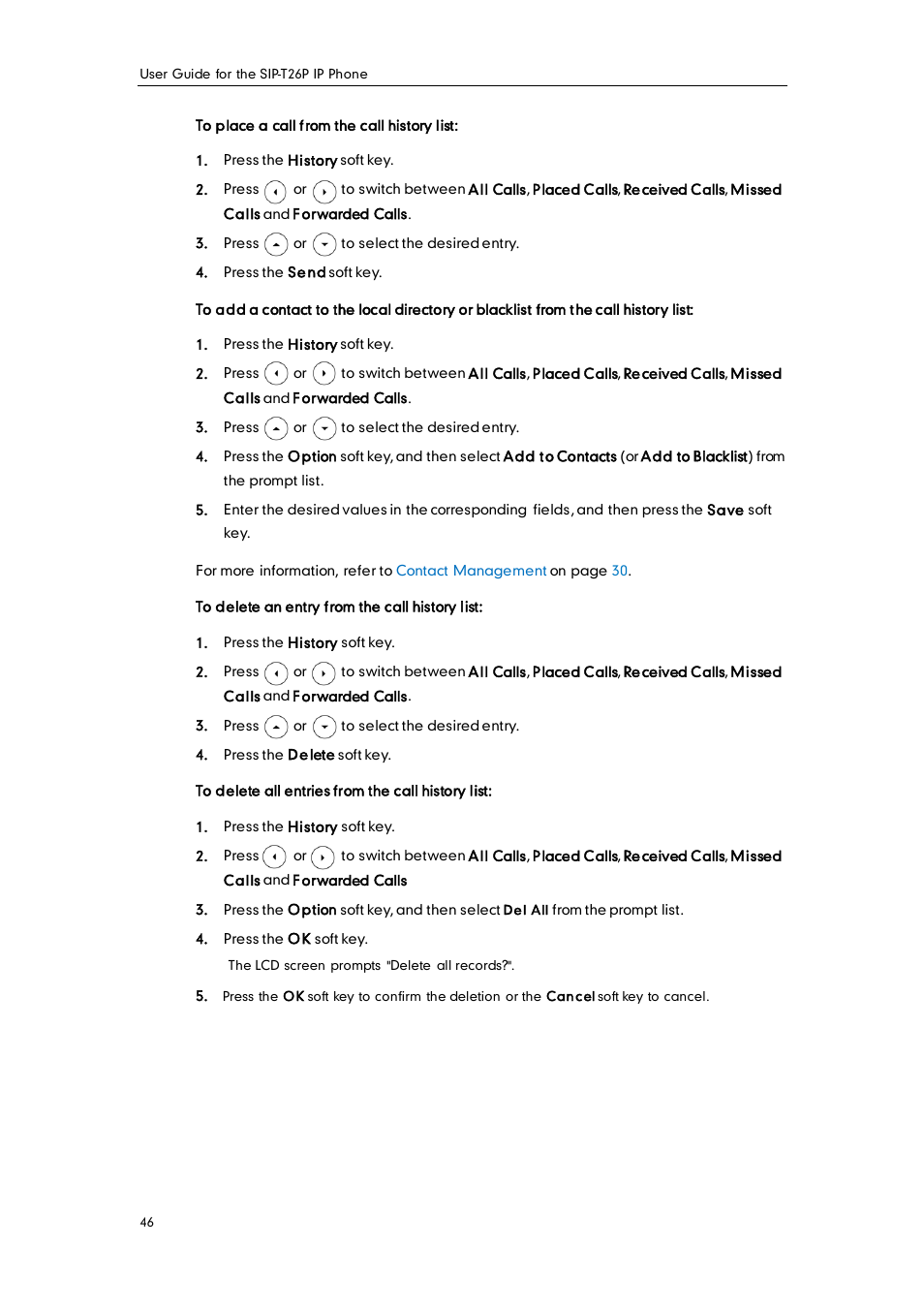 Yealink SIP-T26P User Manual | Page 58 / 150