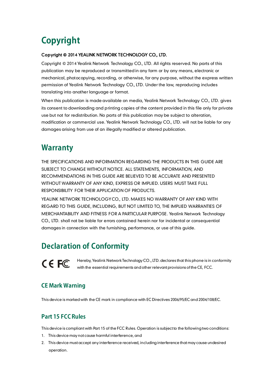 Yealink SIP-T28P User Manual | Page 2 / 158