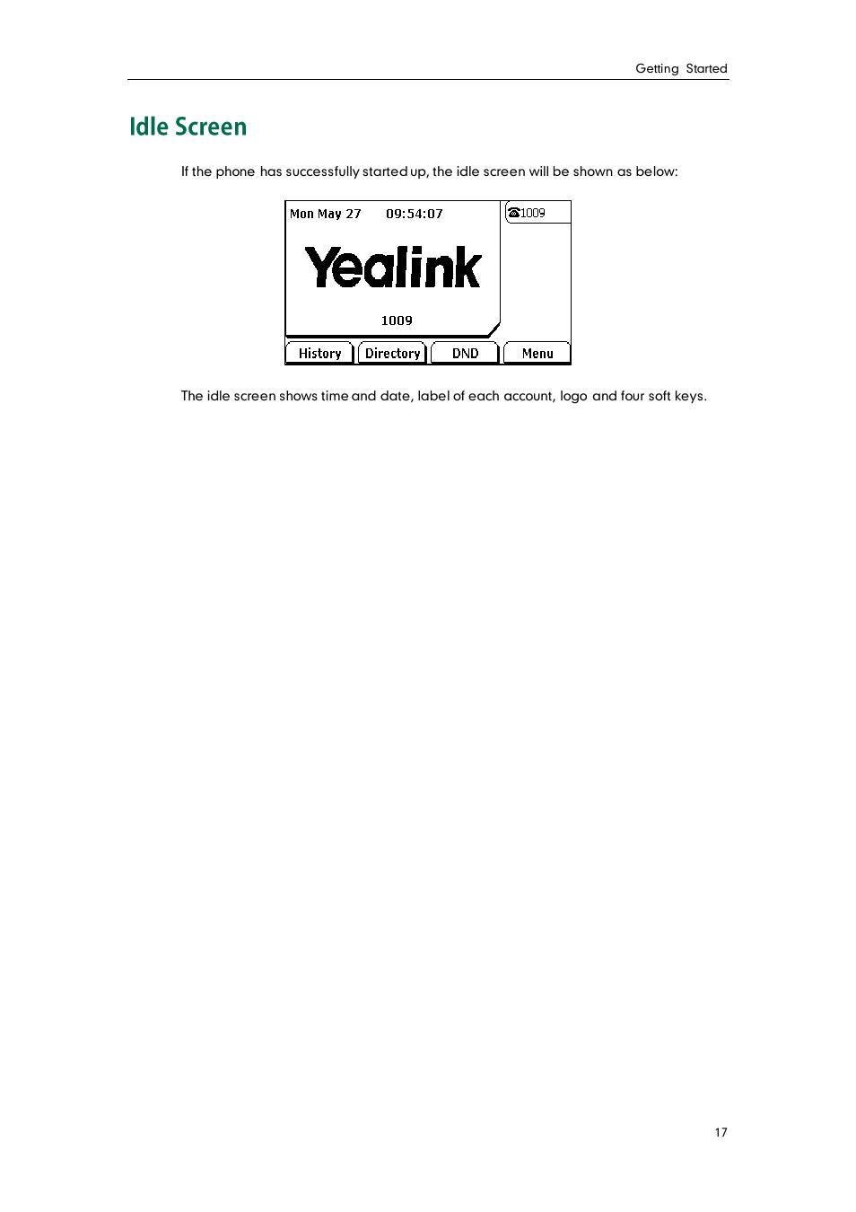 Idle screen | Yealink SIP-T28P User Manual | Page 29 / 158