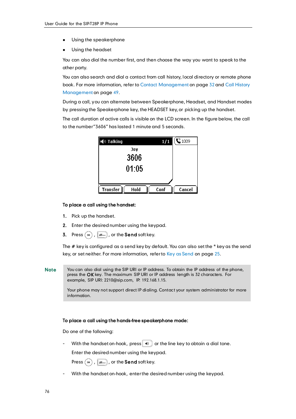 Yealink SIP-T28P User Manual | Page 88 / 158