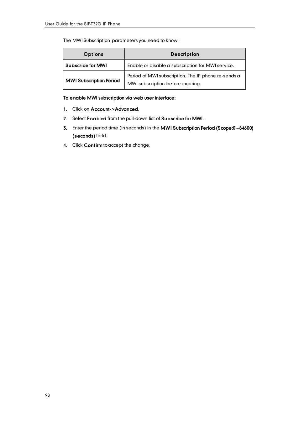 Yealink SIP-T32G User Manual | Page 108 / 118