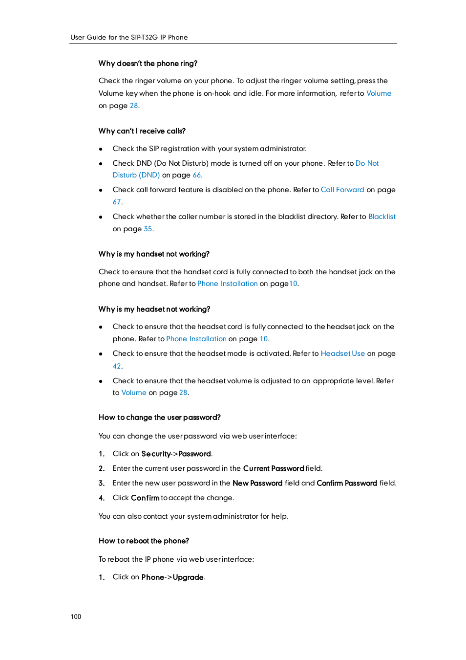 Yealink SIP-T32G User Manual | Page 110 / 118