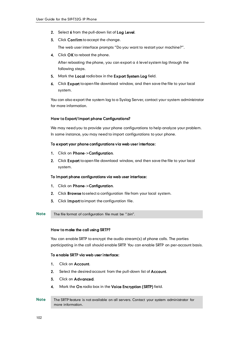 Yealink SIP-T32G User Manual | Page 112 / 118