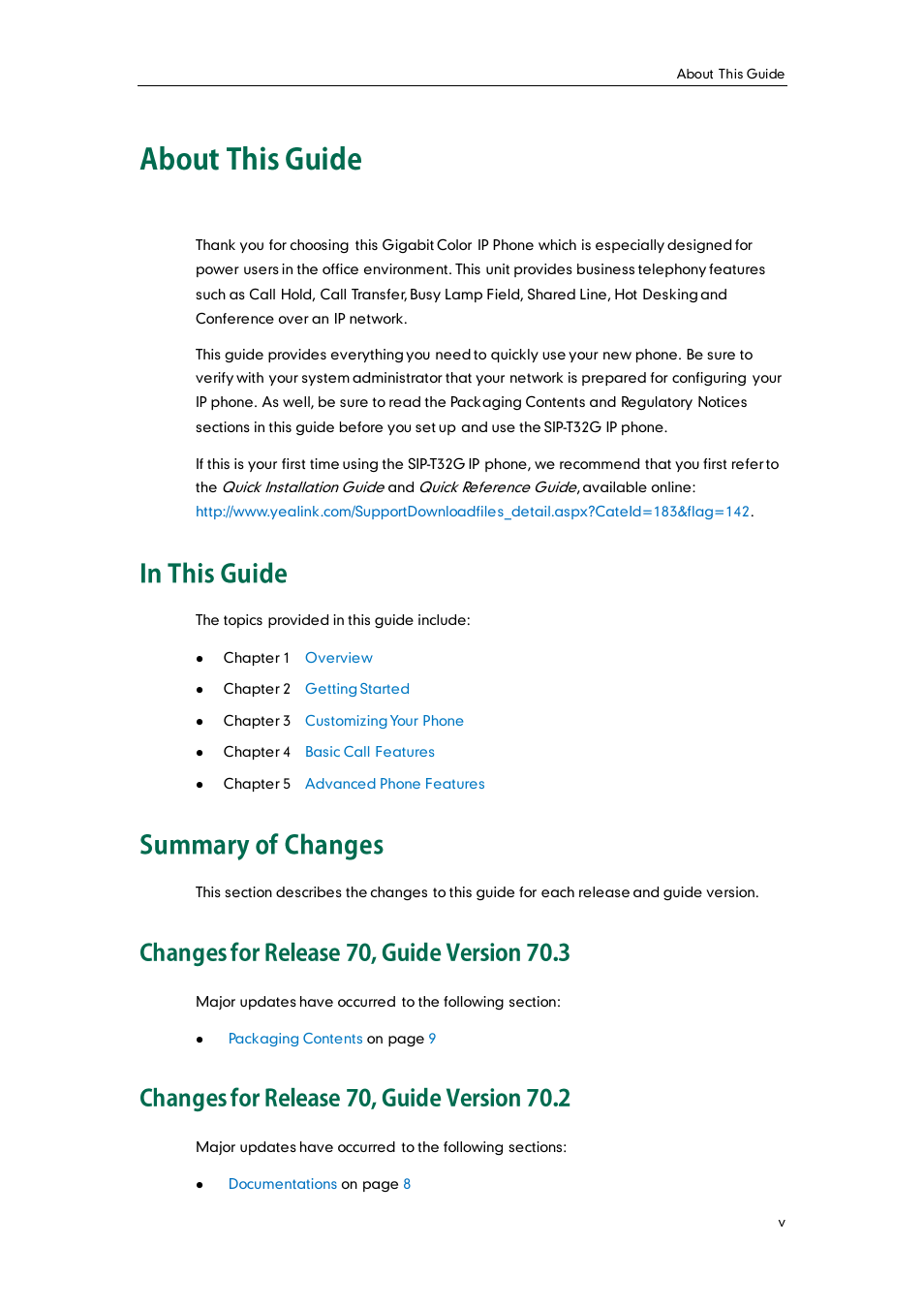Yealink SIP-T32G User Manual | Page 5 / 118