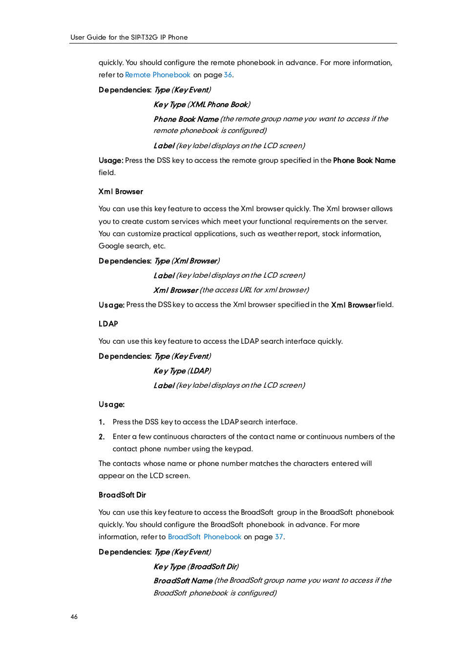 Yealink SIP-T32G User Manual | Page 56 / 118