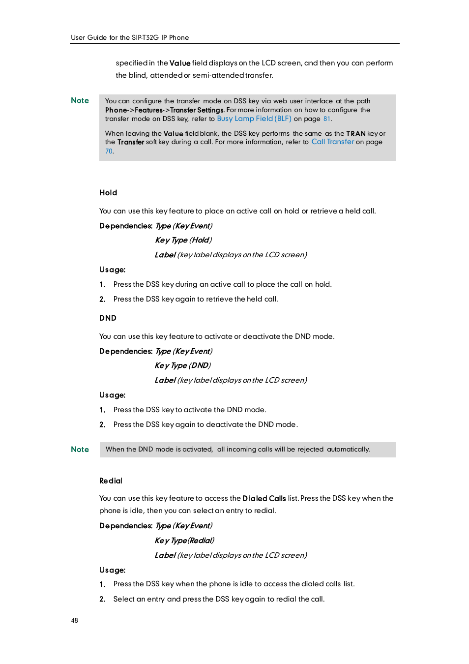Yealink SIP-T32G User Manual | Page 58 / 118